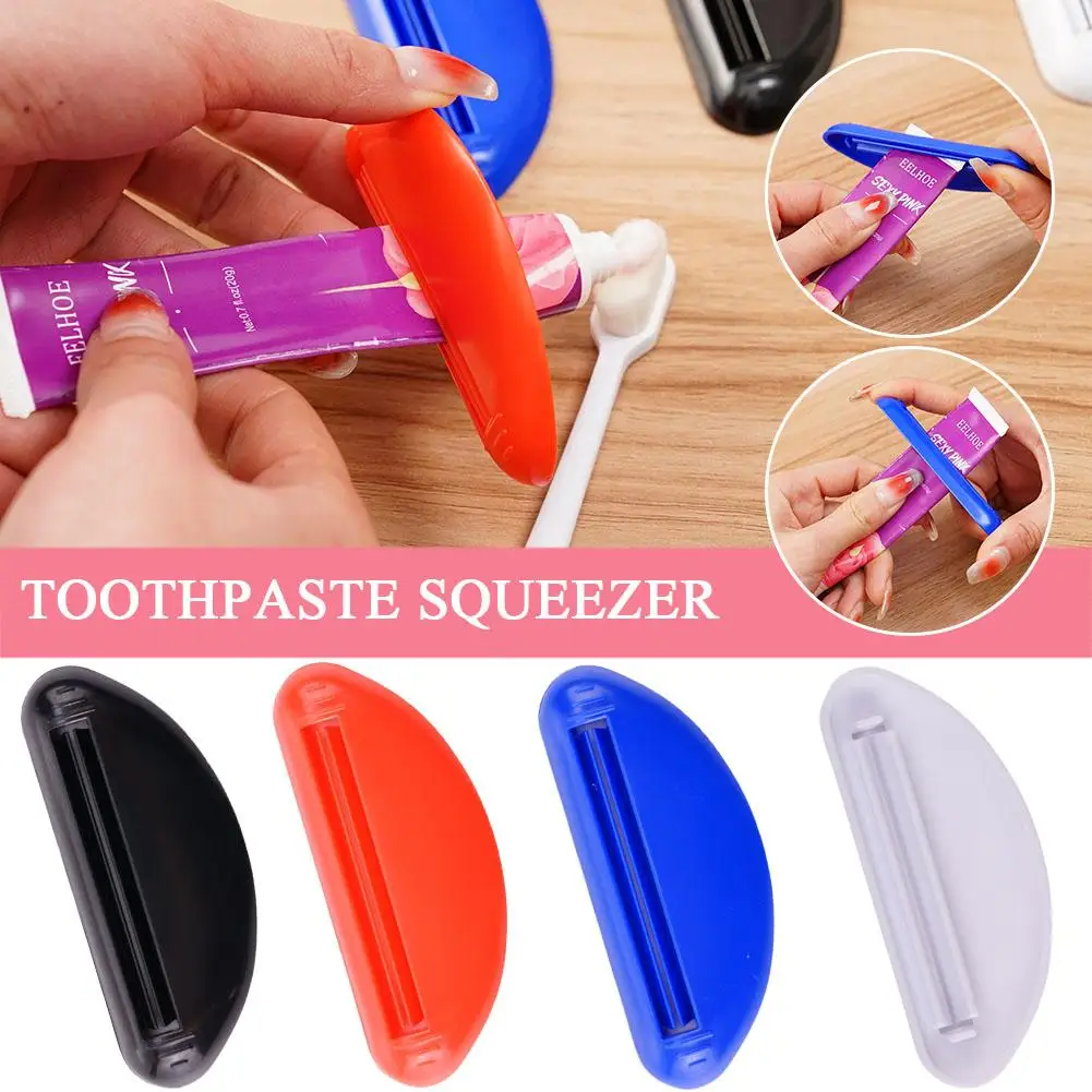 1PC Multifunction Manual Toothpaste Dispenser Cream Squeezing Tube Clip Bathroom Squeeze Clamp Extruding Squeezer Paste R5R8