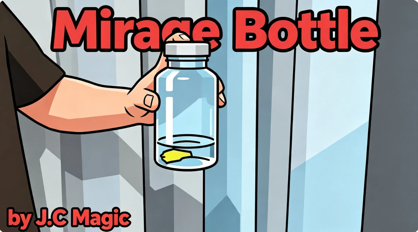 Magic Tricks Mirage Bottle By J.C Magic Small Objects Appear in Empty Bottle Goldfish Coins Production Close-up Illusion Gimmick