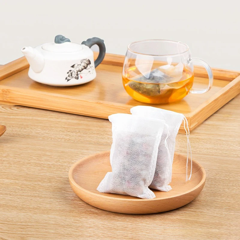 GIANXI Disposable Filter Bags Tea Infuser With String Heal Seal Food Grade Non-woven Fabric Spice Tea Strainer Teabags