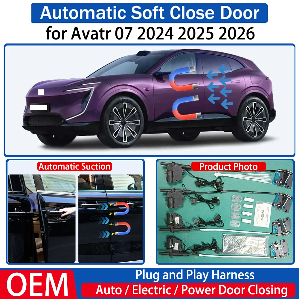 ZJCGO for Avatr 07 2024 2025 2026 Car OEM Automatic Soft Close Door Electric Suction Auto Power Closing System Plug and play