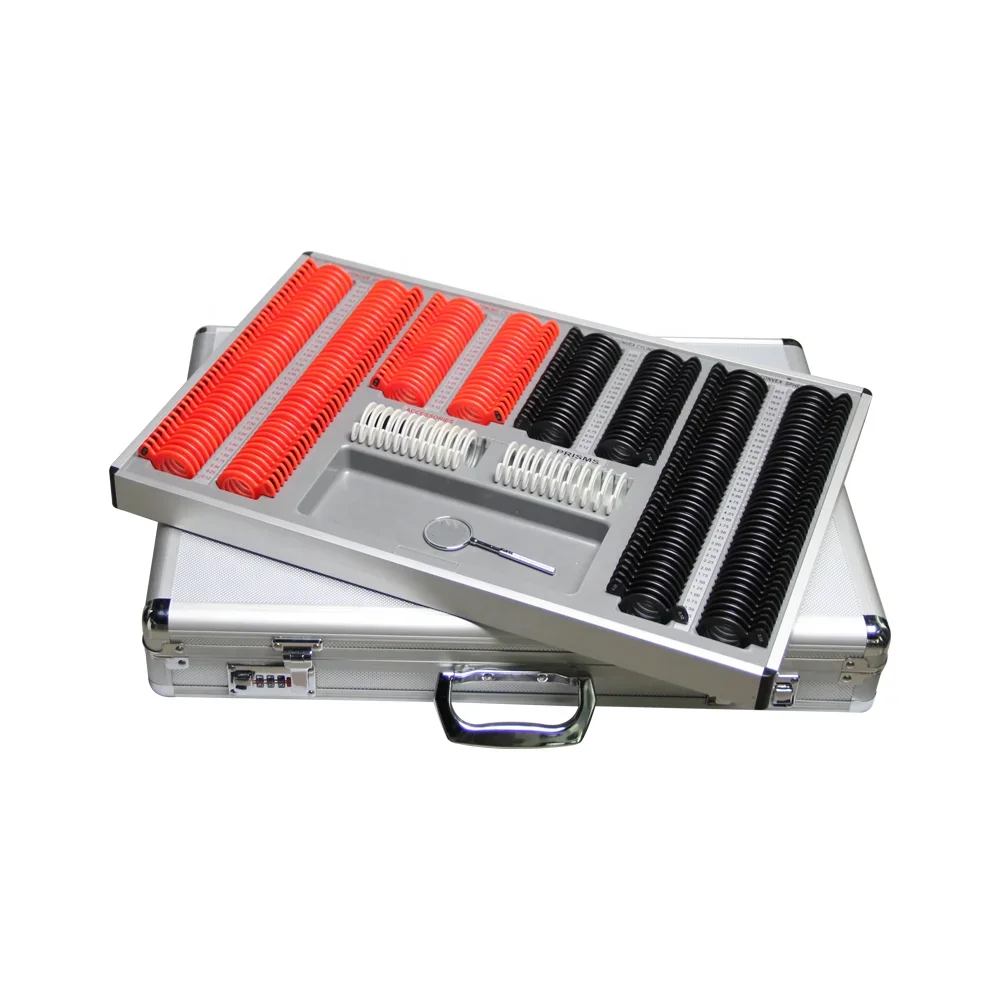 Оптический инструмент, горячая распродажа, 266 шт., пробный чехол для линз с цветным пластиковым кольцом, алюминиевая коробка, набор пробных линз SLC-266B