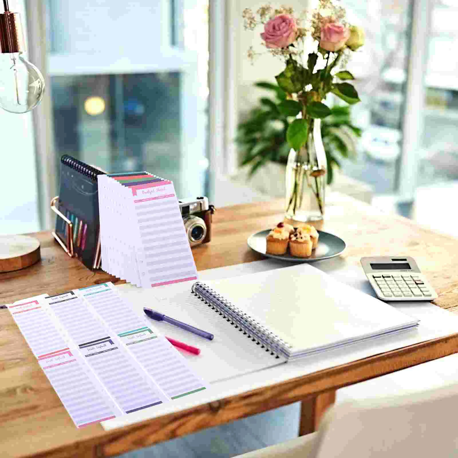 20 Pcs Budget Card Expense Tracking Helper Planner Paper Binders Money Organizer The Notebook for Business Use