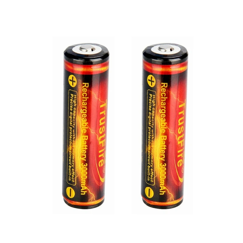 

2Pcs 18650 Lithium Battery 3.7 3000mah BRC 18650 Rechargeable Battery