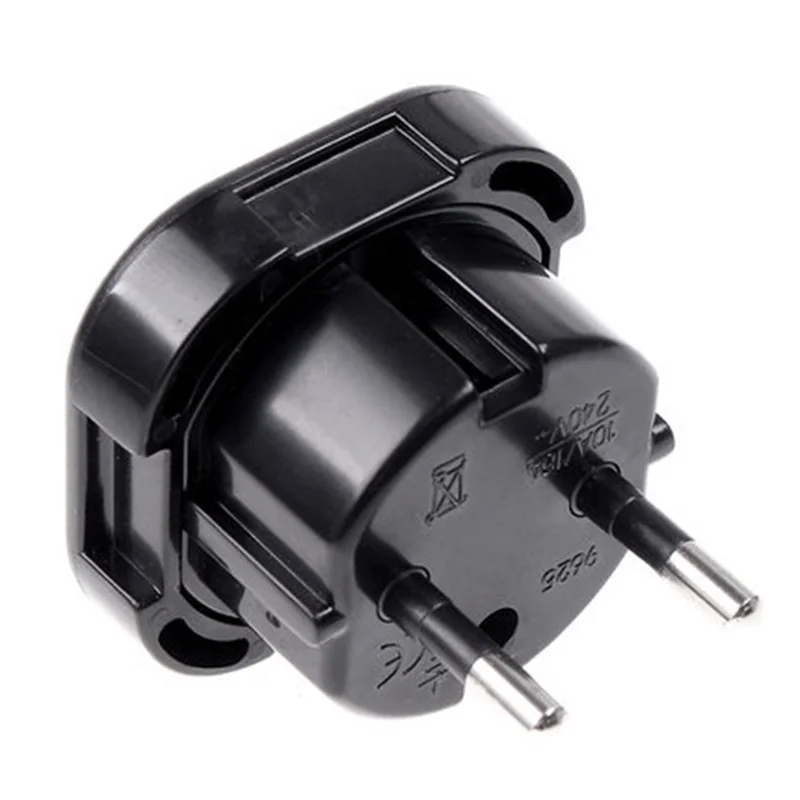 UK To EU 3PIN Plug Europe Travel Converter Adapter Plug 2pin Wall Plug Socket Connector Adaptor for International Travelling