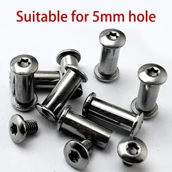 4 Sets Stainless Steel M3.5 Screw for Knife Handle Material Making Screws T8 Plum Rivet Shank Slotted Nail 5mm Hole Lock Screw