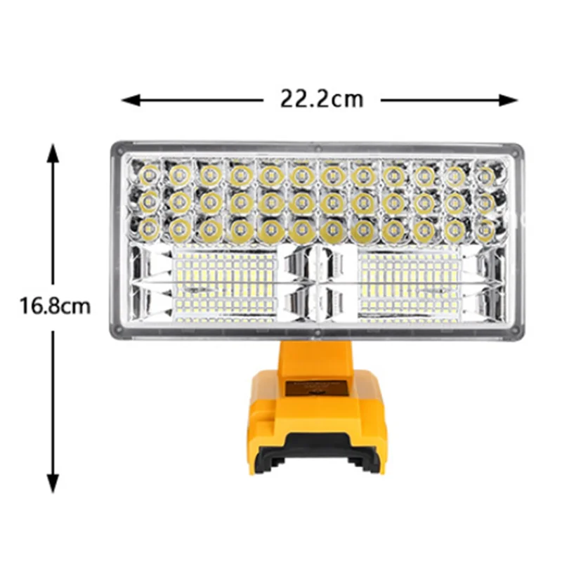 A67P-Wireless LED Work Light For  14.4-20V Li- Battery Floodlight Spotlight Outdoor Lighting Flashlight