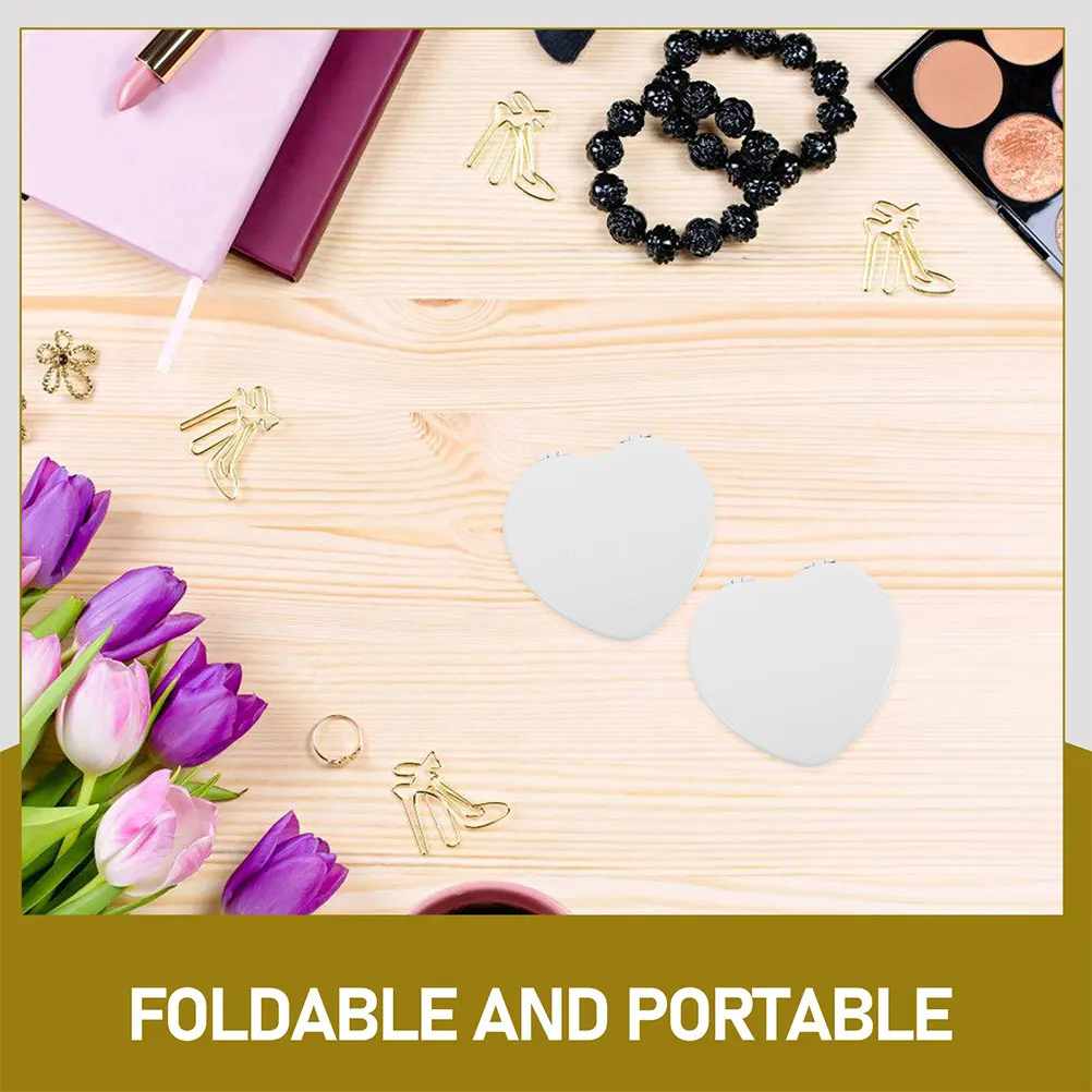 

2Pcs Makeup Mirrors Compact Foldable Pocket Mirror Double-Sided Small Travel Mirror for Women Purse Small Hand Mirrors