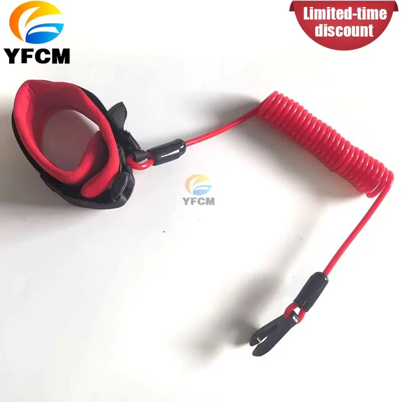 Kill Switch Safety Lanyard Floating Engine Cut Off Cord for Jet Ski Outboard Motor Boat Emergency Stop Rope