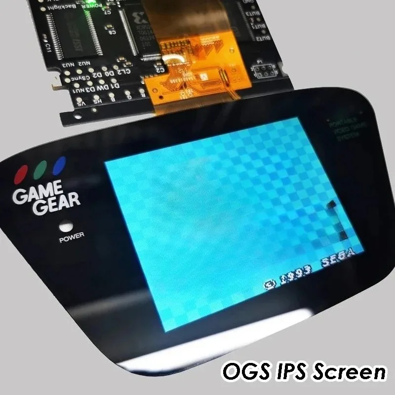 Full Screen OGS IPS V4.2B LCD Kits For SEGA Game Gear High light Brightness V4.2 LCD Backlight Screen with VGA for SEGA GG Games view 4