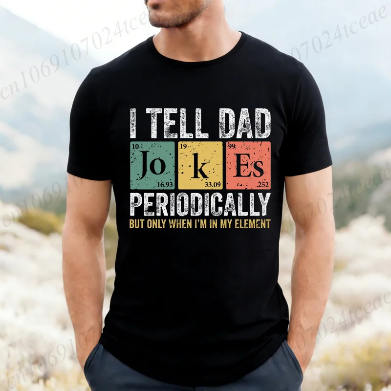 Herren Marken-T-Shirts Lustiger Vater-Joke Aufdruck T-Shirt Herren T-Shirt Kurzarm T-Shirts Herrenbekleidung Periodensystem Tops Geschenk