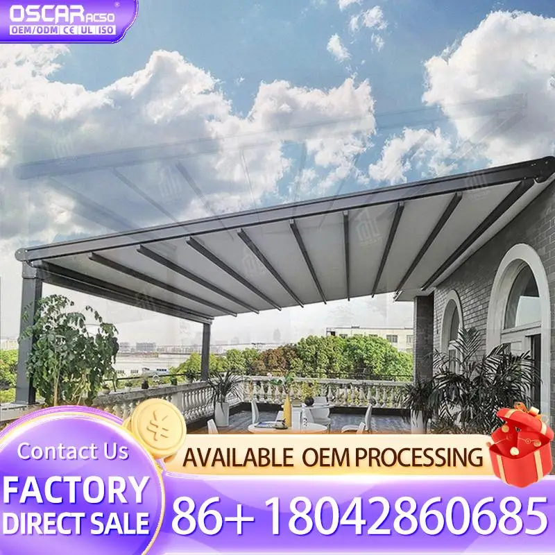 

Waterproof Retractable Motorised Pergola Awning With Zip Screen Factory Direct Sale Outdoor Garden Patio Retractable Canopy Perg