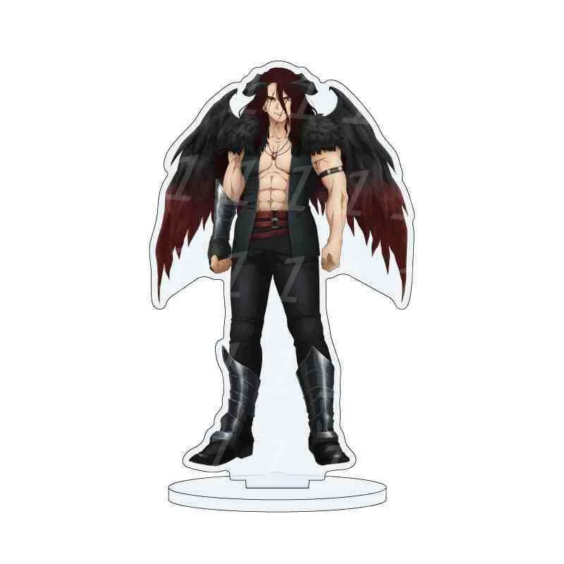 Anime Dr.Stone Devil WindFigure Acrylic Stand Desktop Decor Cosplay Character Standing Statue Fan Merch Gift key chain