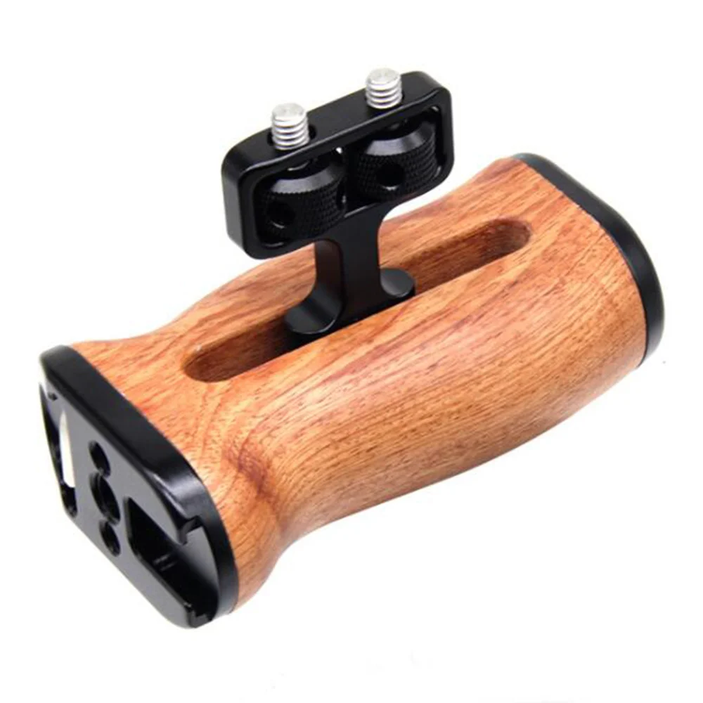 

DSLR Camera Hand Universal Grip Wooden Mini Side Handle (1/4Inch-20 Screws) for Sony Camera or for Nikon Camera Etc