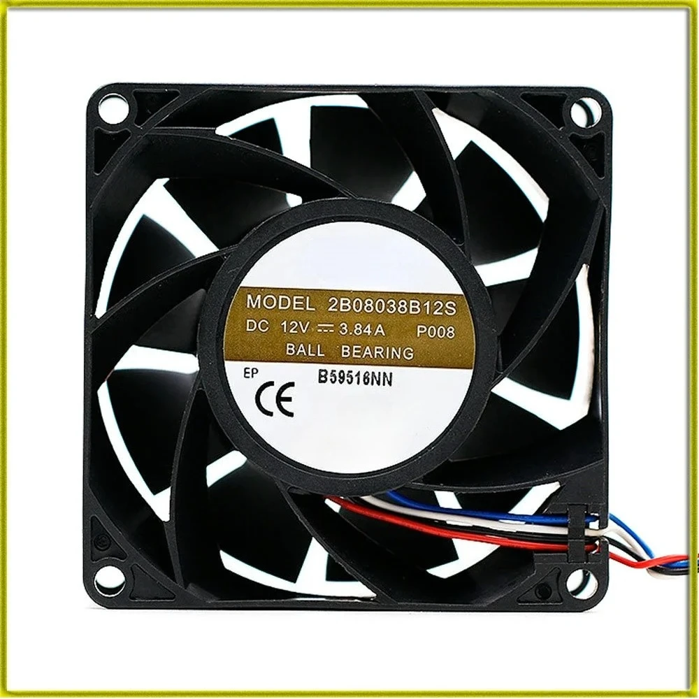 

2B08038B12S 3.84A 12V Server Cooling Fan 2B08038B12S 8038 12V 3.84A PWM 4 PIN Server Fan 2B0 8038B12S Heat Sink