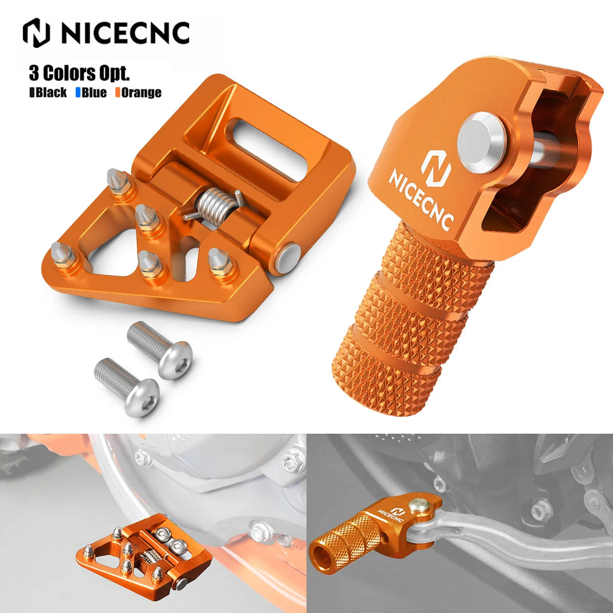 

NICECNC For KTM EXC 300 XCW TPi 6D SX 125 SXF 450 Husqvarna TE 300 2017-2024 GasGas EC 300 Pedal Plate Gear Shift Lever Tip Kit