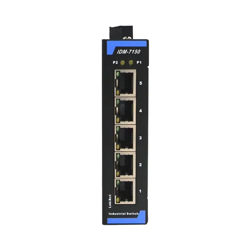 Industrial Grade Ethernet Switch 5 Port 8 Port IDM-7180 IDM-7150 Guide Switch 12V24V Power Supply Industrial Network Accessory