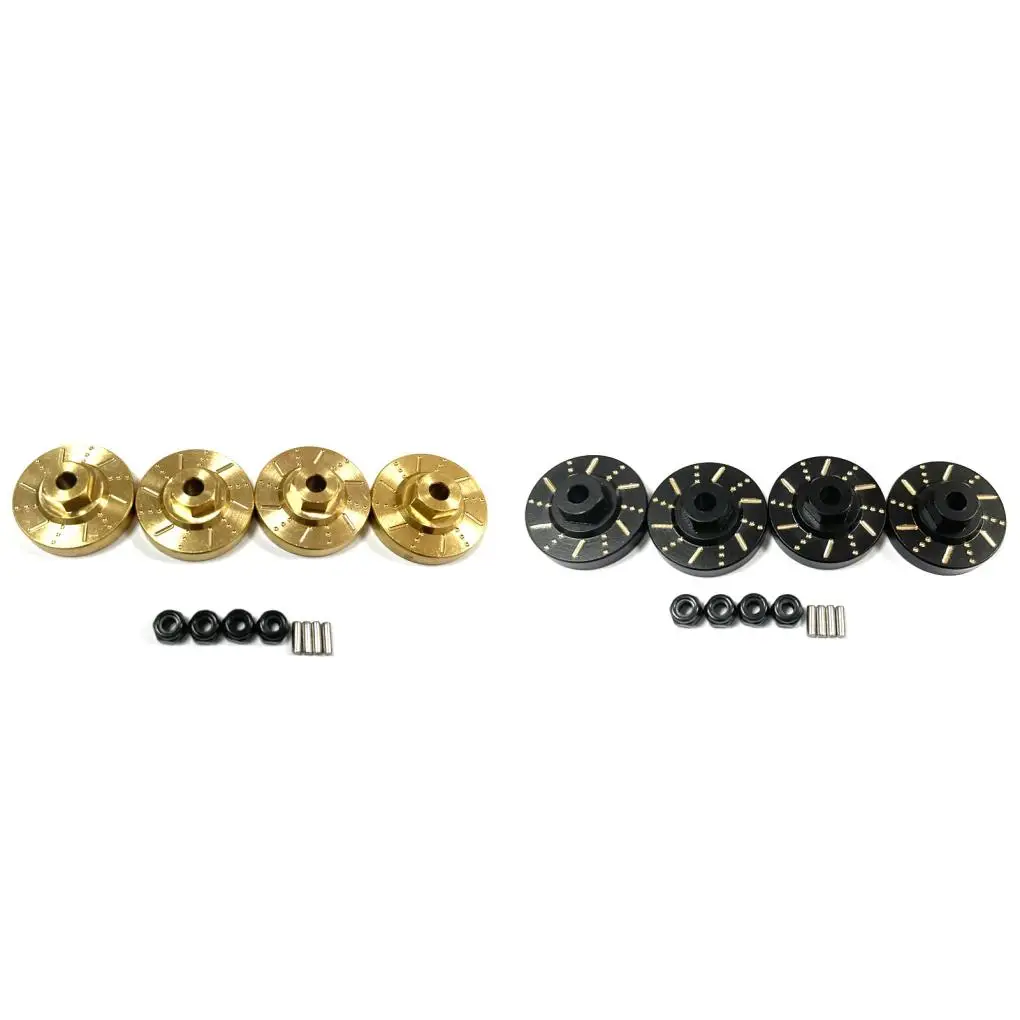 RCGOFOLLOW Brass Strong Wheel Hex Mount RC Upgrade Part Adapter For 1/24 Rc Wheel Hex Mount FMS FCX24 RC Car Part Golden