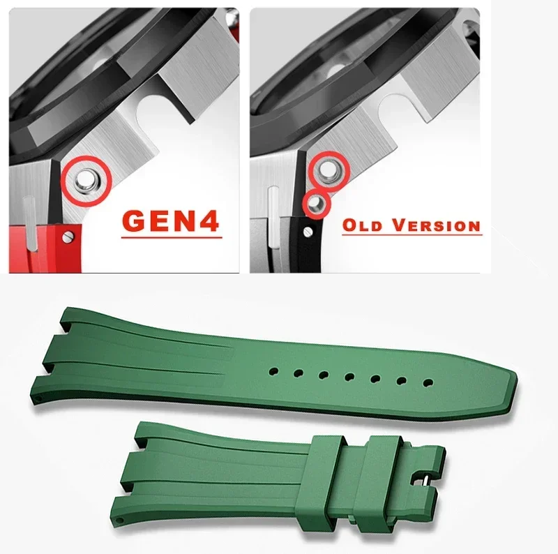 Gen4 Mod Kit for GA2100 Metal Bezel Casio Modification GEN4 Generation Rubber Watch Case Stainless Steel Strap GA 2100/2110 image 6