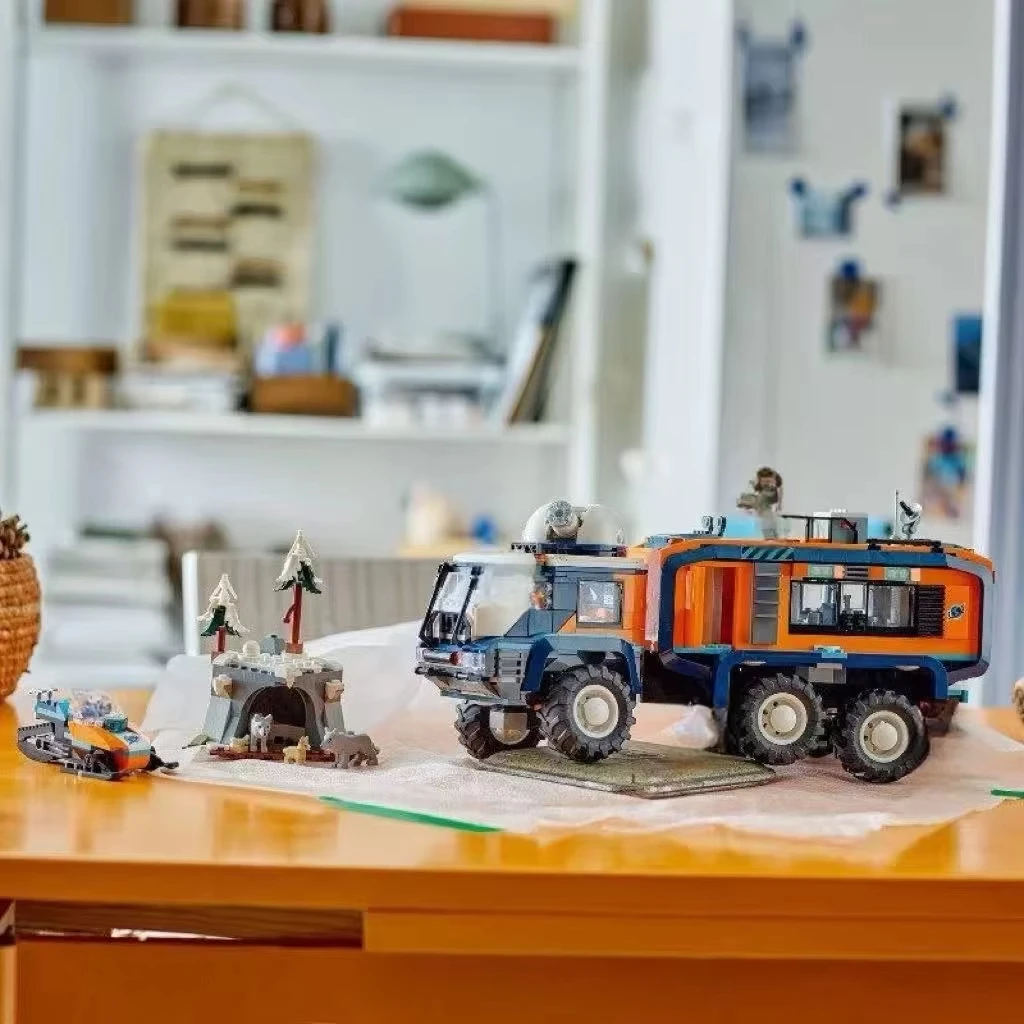 

NEW City Arctic Explorer Science Lab Truck Building Blocks Set Compatible With 60471 Children Idea for Birthday Gifts Toy