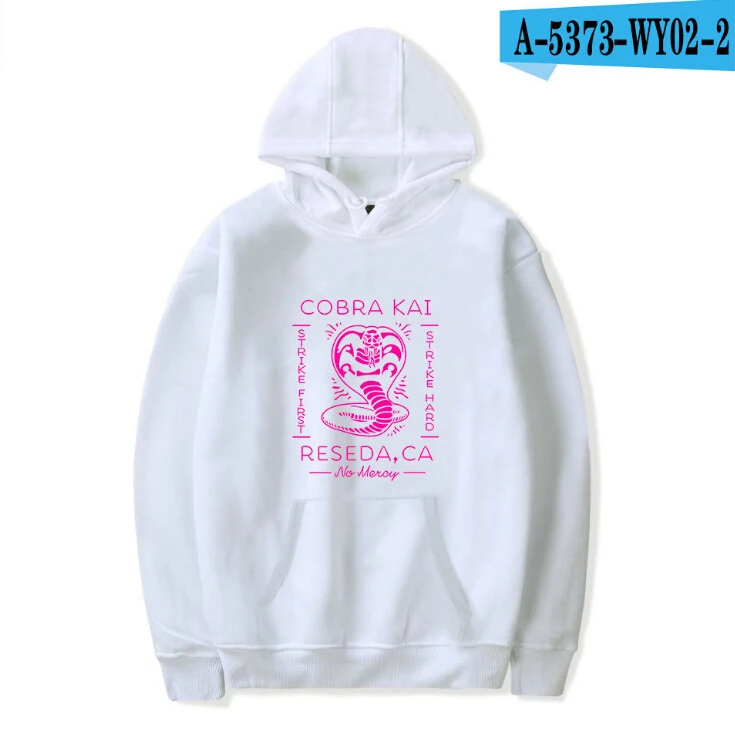 Autumn COBRA KAI Hoodies Men Women Sweatshirts Harajuku Hip Hop Hooded COBRA KAI boys girls Casual Popular white pullovers