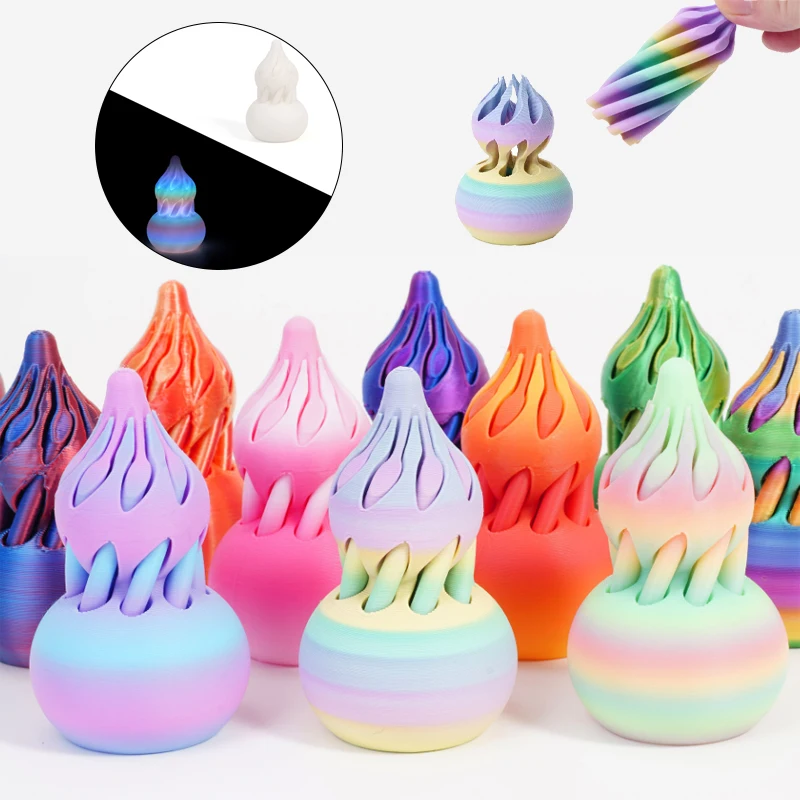 

3D Printed Spiral Gourd Rotating Rainbow Colored 3D Printed Toys Creative Stress Relieving Toys Home Decor Desktop Ornament