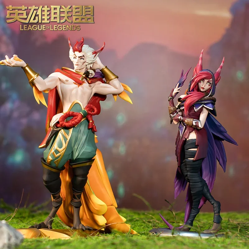 League Of Legends Anime Figures Lol Rakan&xayah Figurine Game Periphery Collection Official Authentic Decor Toys Gifts