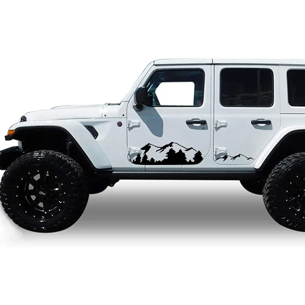 2 قطعة باب السيارة الجانب ملصقات ل جيب رينيجيد باتريوت رانجلر JK JL تريل هوك روبيكون البوصلة شارات الفينيل اكسسوارات الديكور