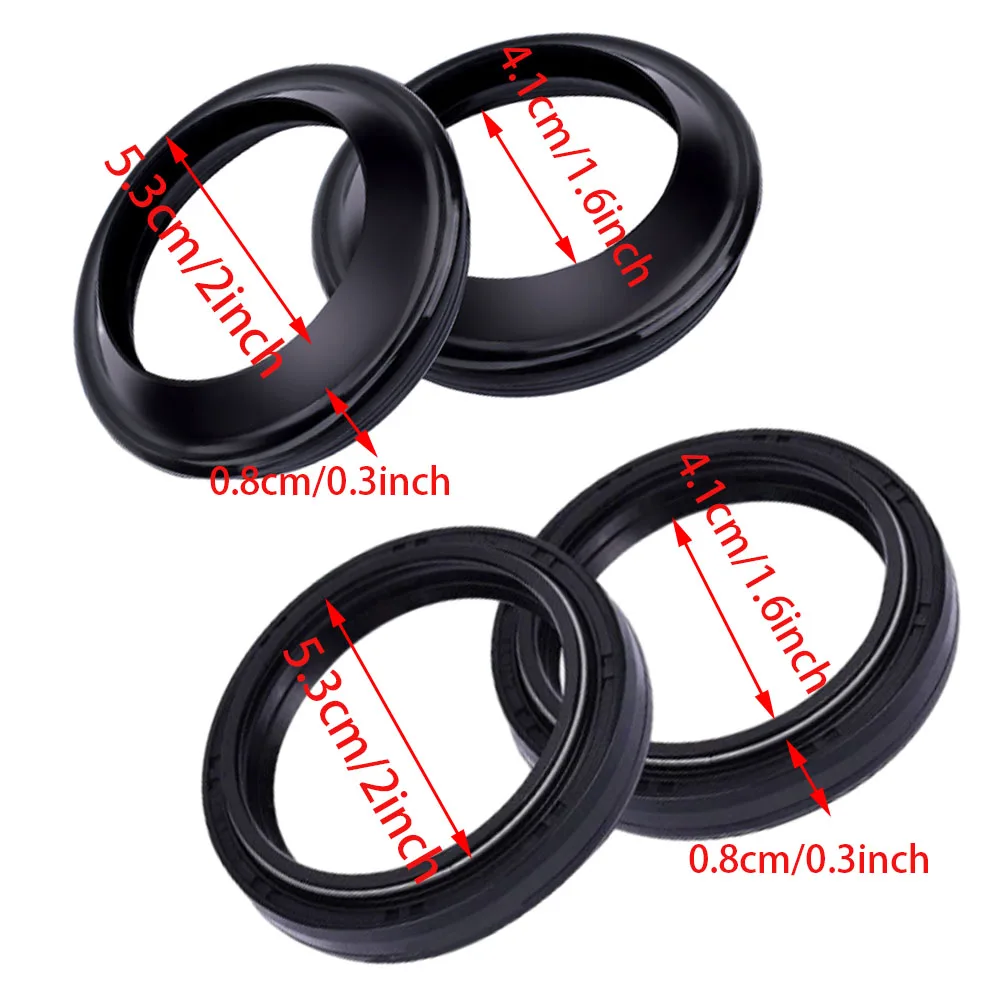 41x53x8/10.5mm Front Fork Oil Seal & Dust Cover For Yamaha YZF-R1 YZF-R3 YZF-R6 FZ07 FZ09 FZ16 J09 FZ6R TMAX500 TMAX530 MT-09