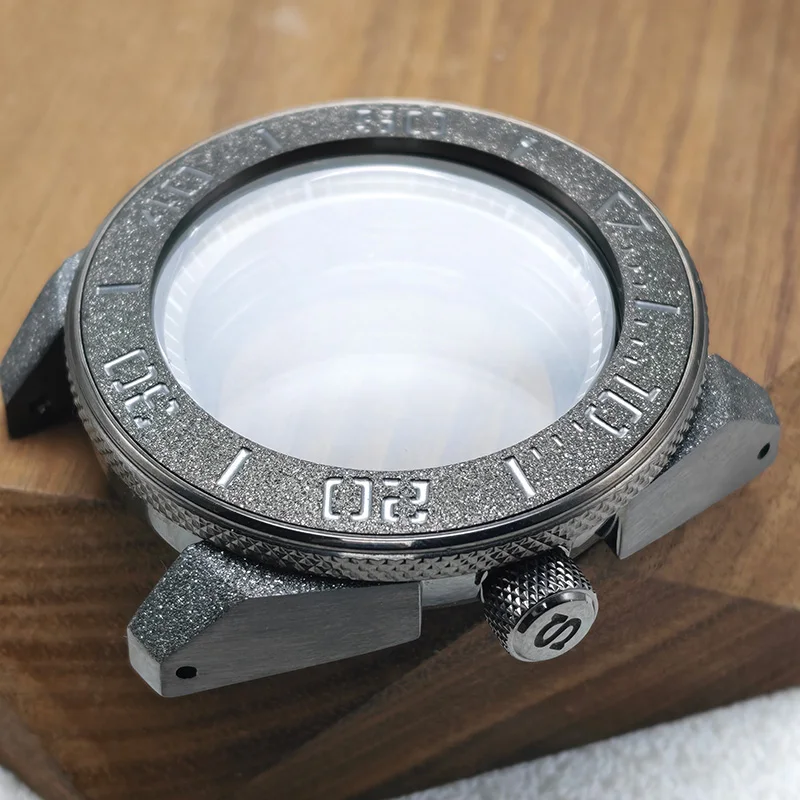boitier-de-montre-mod-king-samurai-nh35-gris-canon-sablage-scintillant-verre-saphir-compatible-avec-les-mouvements-nh34-nh35-nh36-4r-boitier-de-montre-de-plongee