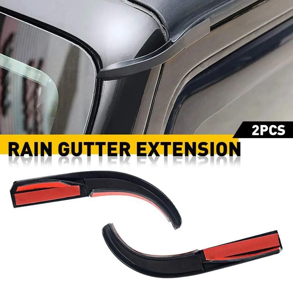 For Jk 2pcs Car Water Rain Gutter Extension Channel Guard Accessories Drip Diverters Diversion Abs D4w7