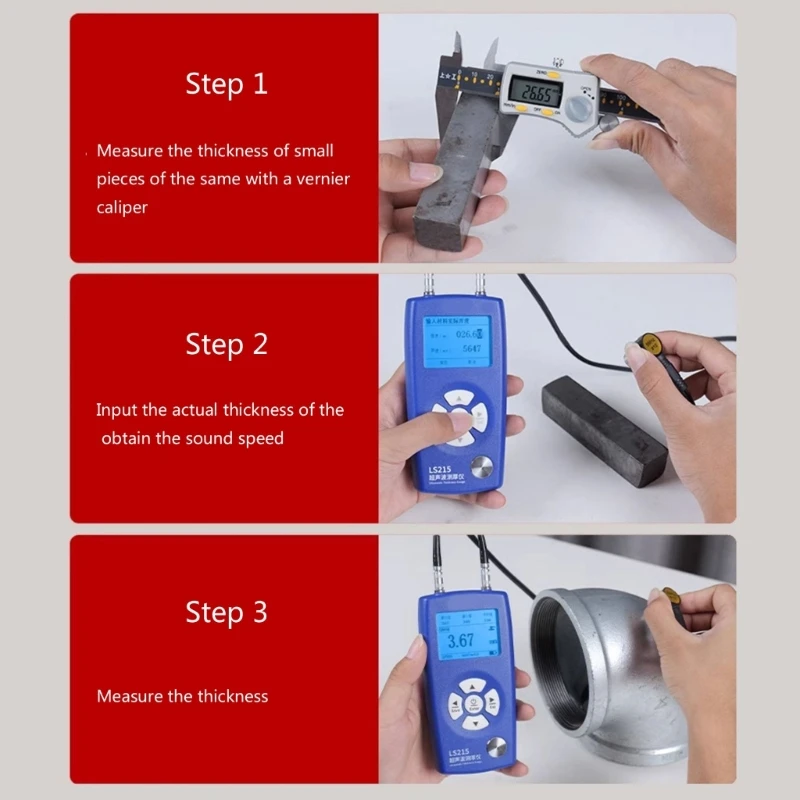 

Efficient Professional Ultrasonics Thickness Gauges Tester with Probe 1-320mm