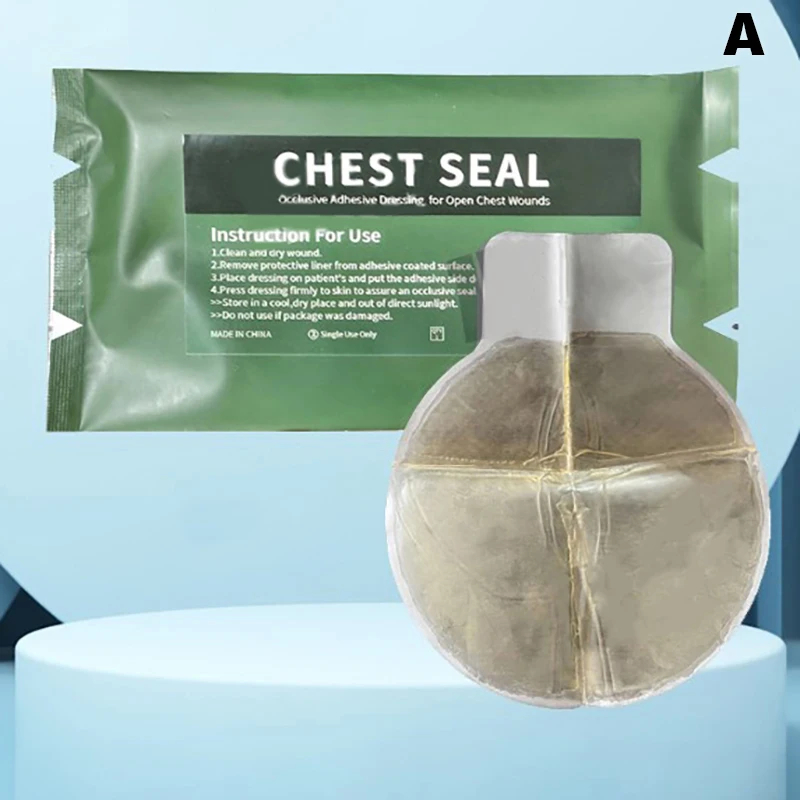 1PC ทางการแพทย์ Vent Chest Seal Quick ที่มีประโยชน์ฉุกเฉินแผล Dressing ผ้าพันคอ Kotak P3k อุปกรณ์เสริม Vent ชุดการบาดเจ็บ Supplie