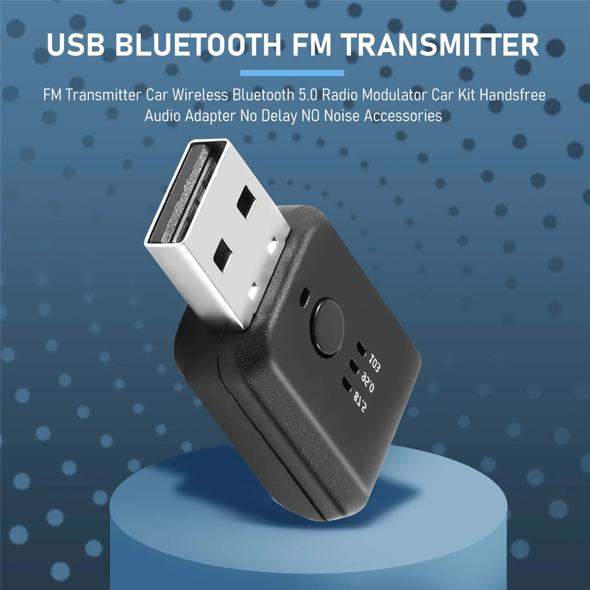 Fm-Zender Auto Draadloze Bluetooth 5.0 Radio Modulator Carkit Handsfree Audio Adapter Geen Vertraging Geen Ruis Accessoires