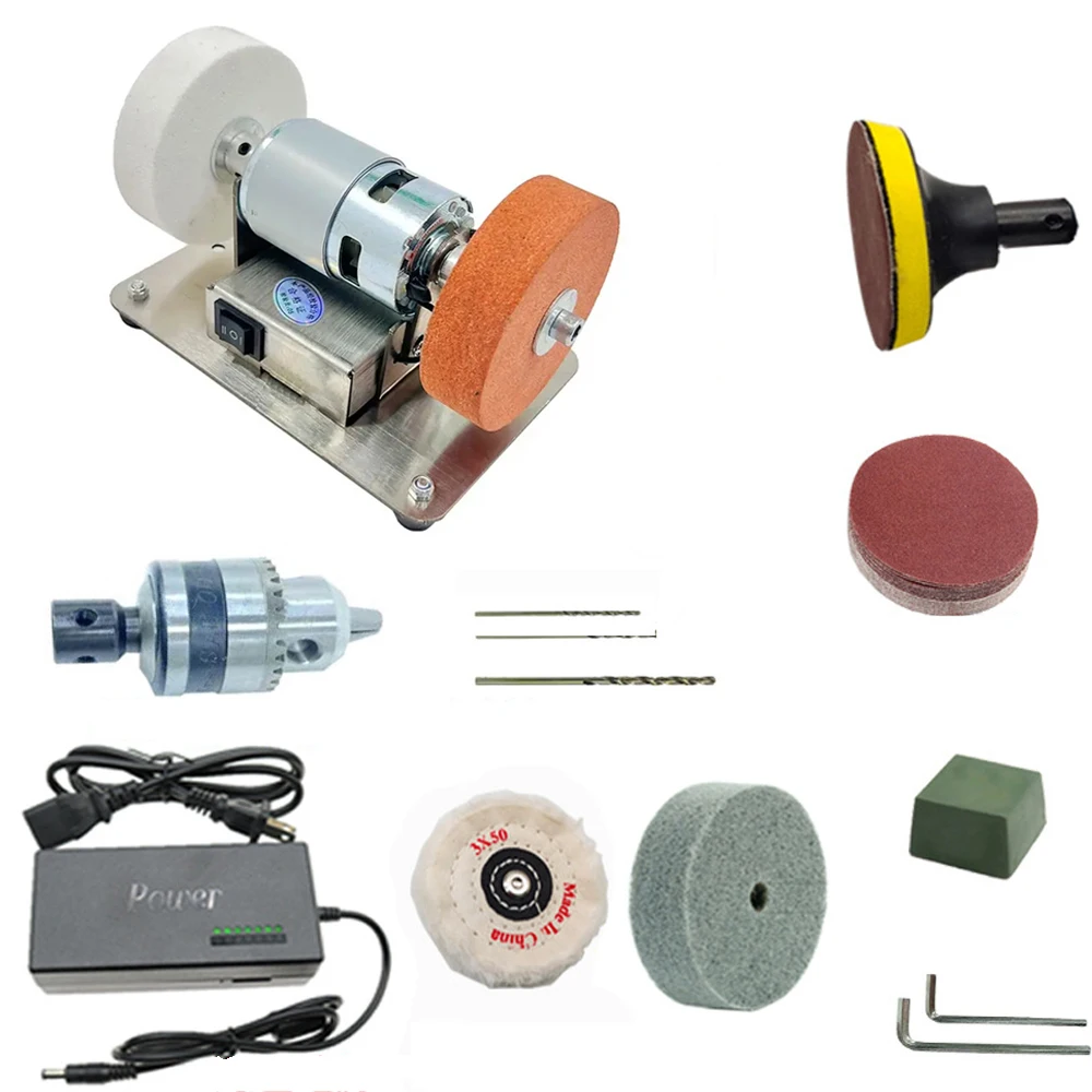 

100W Mini Electric Belt Sander Belt Grinder Electric Knife Sharpener 7 Adjustable Speed for for Knife Making Woodworking Metal