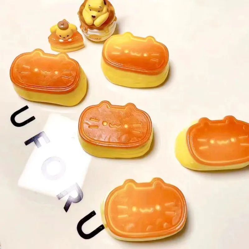 Jouet à presser au fromage Semi-cuit pour chat mignon, même Style de célébrité d'internet, jouet créatif anti-Stress à retour lent