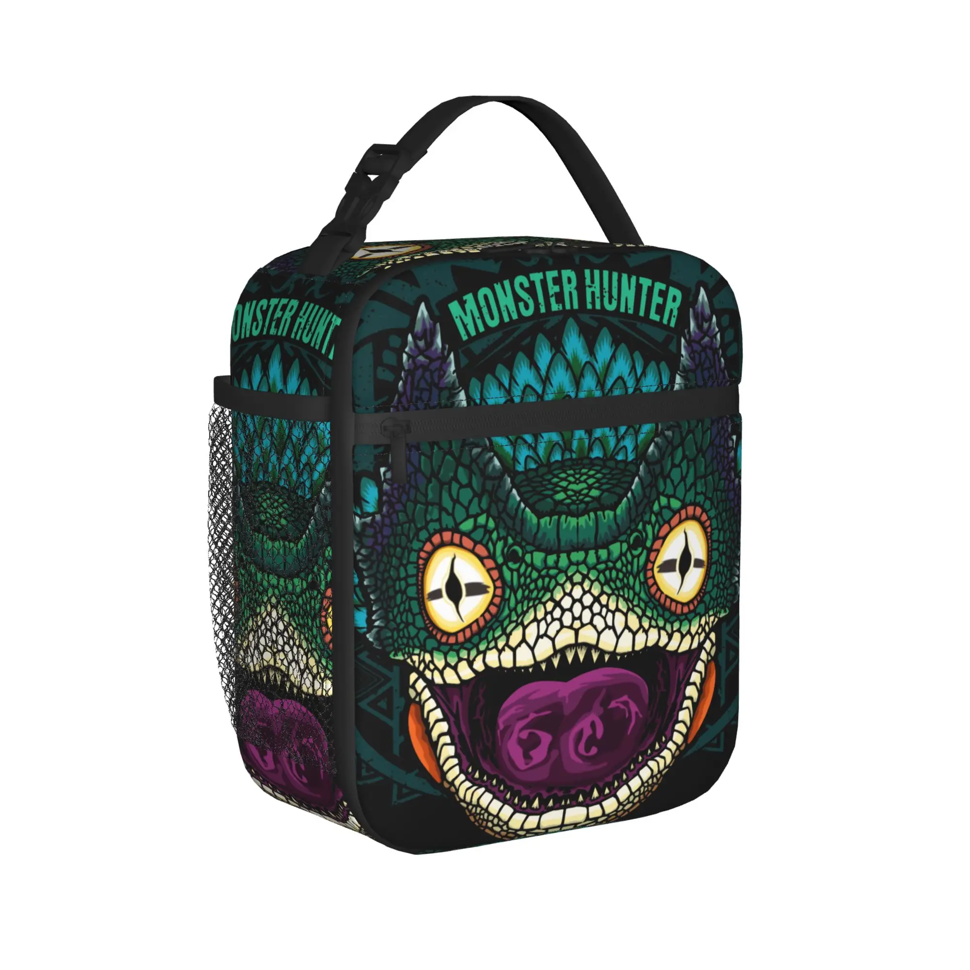 Pukei-Pukei MHW Insulated Lunch Bags Thermal Bag Lunch Container Monster Hunter World Game Portable Tote Lunch Box Girl Boy