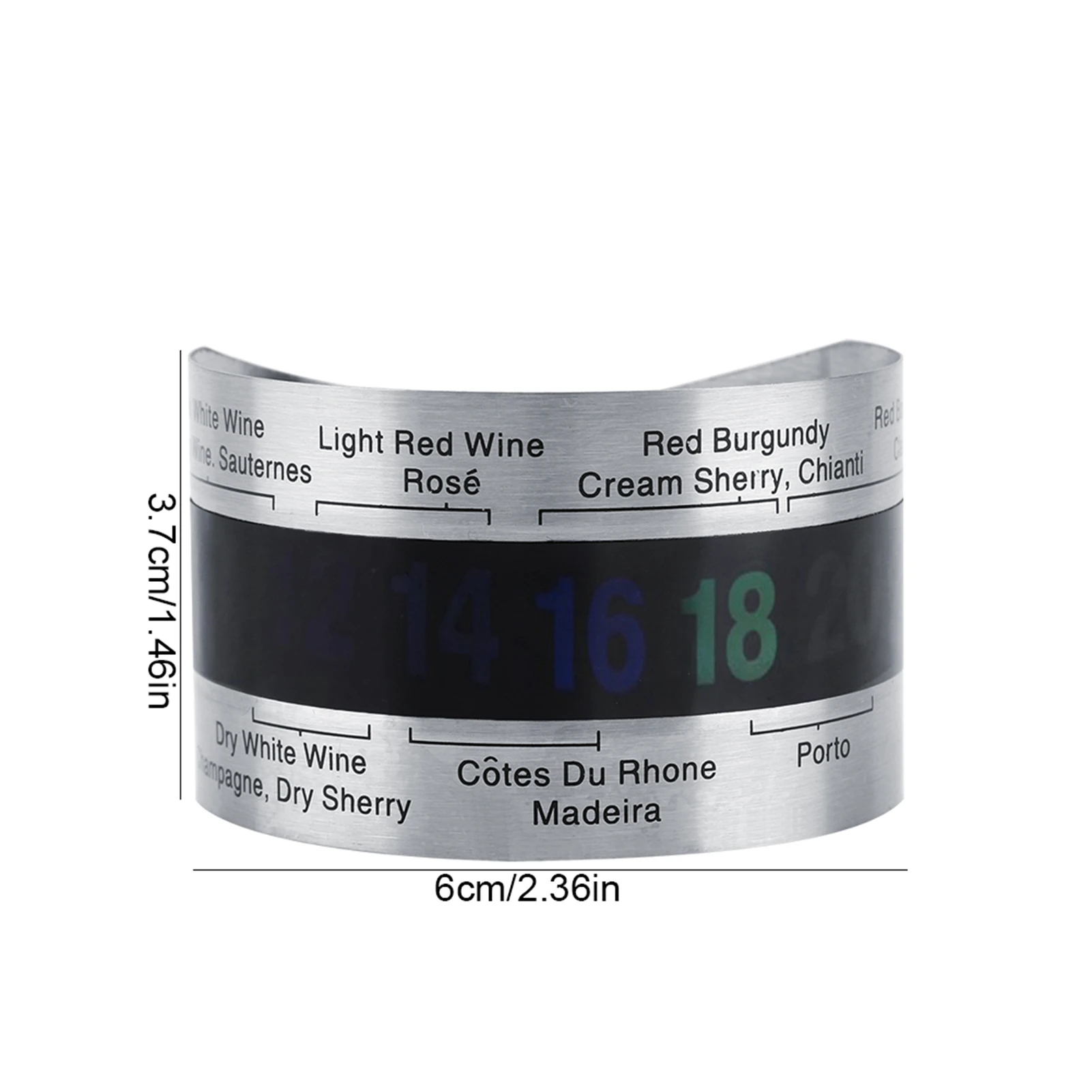 Stainless Steel Wine LCD Thermometer Bottle Beer Red Wines Bracelet Temperature Sensor Wine Thermometer Wine Bottle Thermometer