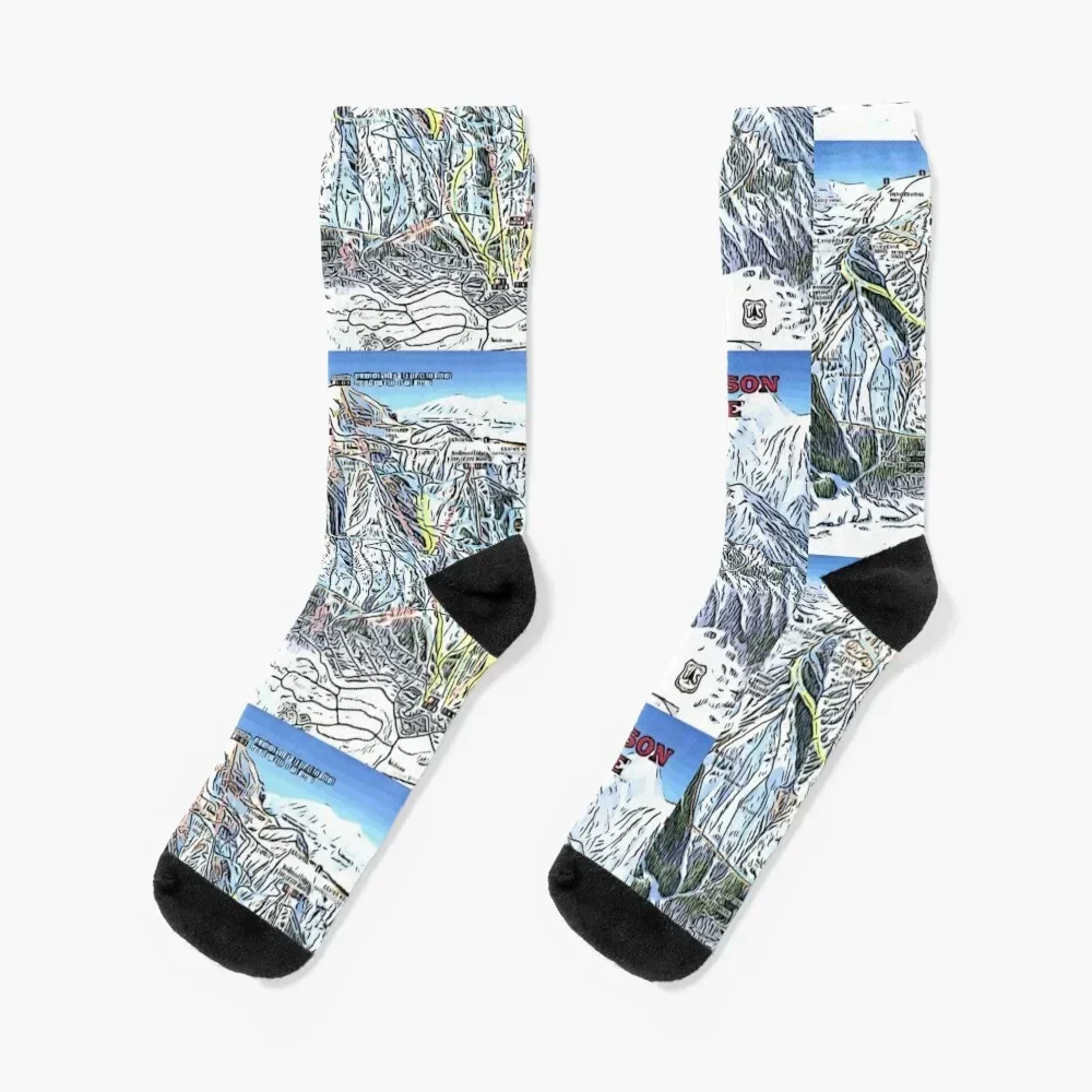 Jackson Hole Map Socks short halloween Socks Woman Men's