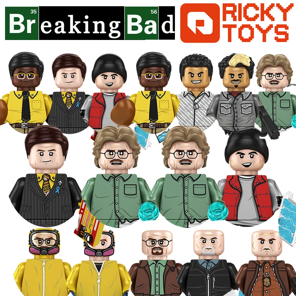 2026 Ricky Toys TP441-452 Ladrillos de Construcción para Juguetes y Regalos, Mini Figuras de Acción de Breaking Bad para Regalos de Fiesta