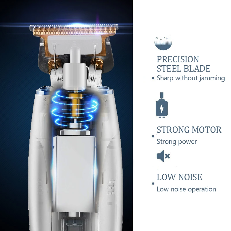 Kemei ที่ตัดผมผู้ชายแบบชาร์จไฟได้เครื่องเล็มหนวดตัดผมที่บ้านชุดดูแลช่างตัดผมกันน้ำ