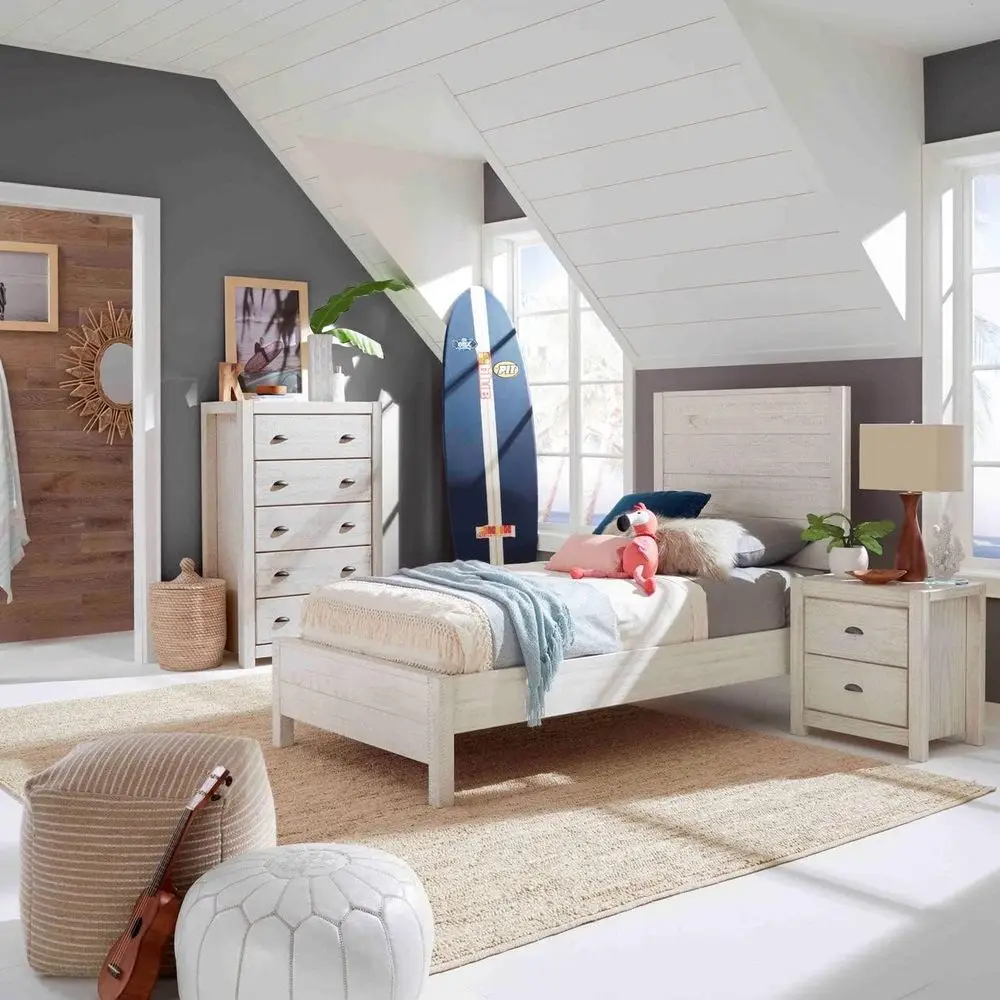 

Grain Wood urniture Montauk Solid Wood Bed, Twin Size, Rustic