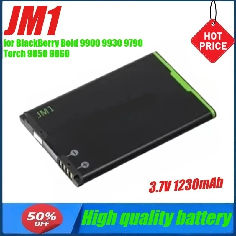 J-M1 JM1 3.7V 1230mAh Battery for BlackBerry Bold 9900 9790 9930 Torch 9850 9860 JM1 Replacement Li-ion Batteria