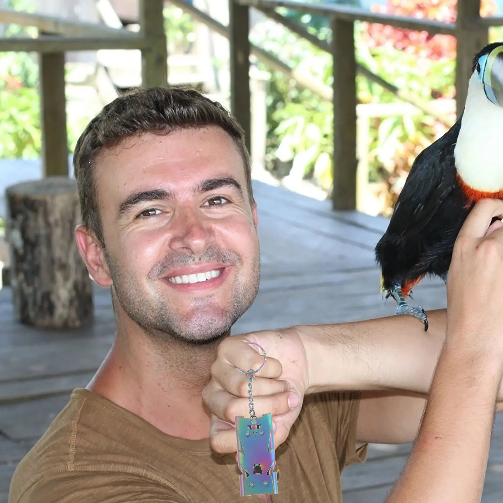 صافرة تدريب الطيور من الفولاذ المقاوم للصدأ متعددة الوظائف بصوت عالٍ للتخييم والبقاء على قيد الحياة وإكسسوارات الحيوانات الأليفة أدوات الحقائب #2