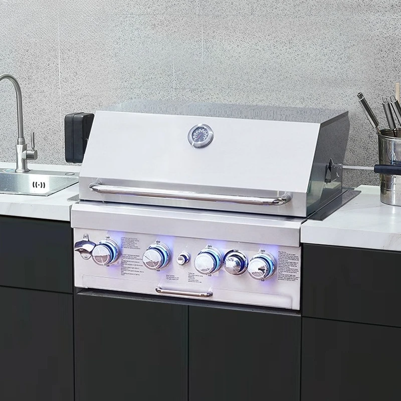 

Stainless steel embedded barbecue grill, good things to share, highly recommended
