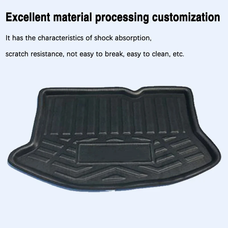 Car Trunk Storage Pad for Ford Fiesta MK7 Accessories 2009~2017 7 Hatchback Waterproof Easy to clean Liner Anti-Slip Trunk Mats