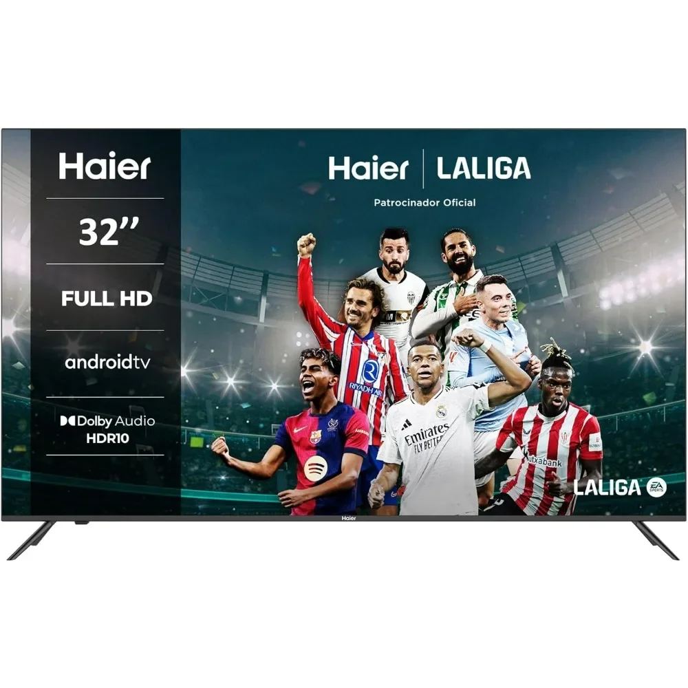 Haier Direct LED Full HD H32K702FG - 32", Smart-TV, HDR, Dolby Audio, Android 11, Smart-TV, Asistente de Google, Bluetooth