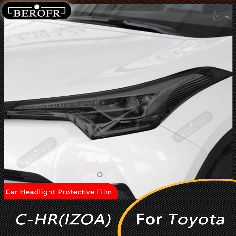 Reflektor samochodowy folia ochronna przednie światła przezroczysty wędzony czarny TPU naklejka do toyoty CHR 2017-2019 C-HR 2020-2022 GR Sport