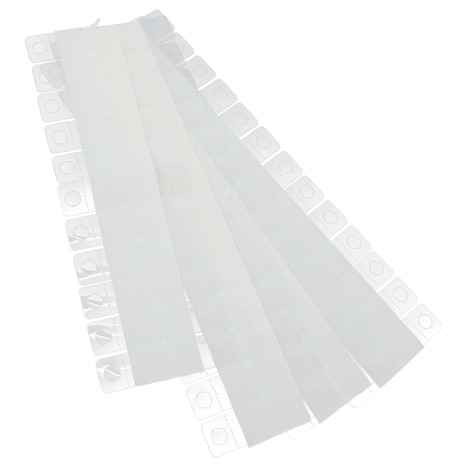

100pcs Round Hole PVC Hooks Self Adhesive Display Hangers 38x38mm Retail Pegboard Hanging Tabs Clear Sticker Hooks