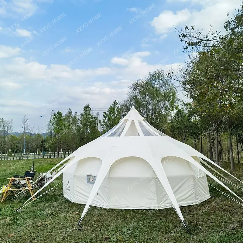 Outdoor Camping Tent Yurt Camping Overnight Rainproof Thickened Durable Large Family Version