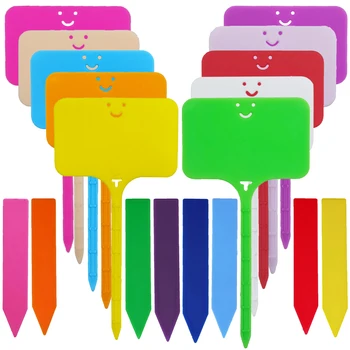 30-100 adet Bahçe Yeniden kullanılabilir Plastik Bitki Etiketleri T tipi Burcu Etiketleri Su Geçirmez İşaretleyiciler Kayıt Plakası Çiçek Sebze Saksı Kazıkları